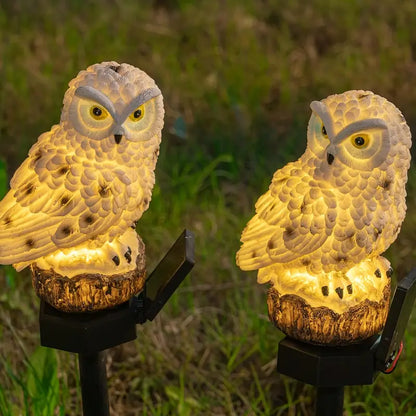 【Cumpărați 1 obțineți 1 gratuit】🦉 Lampă solară decorativă în formă de bufniță – Lumină caldă pentru grădina ta
