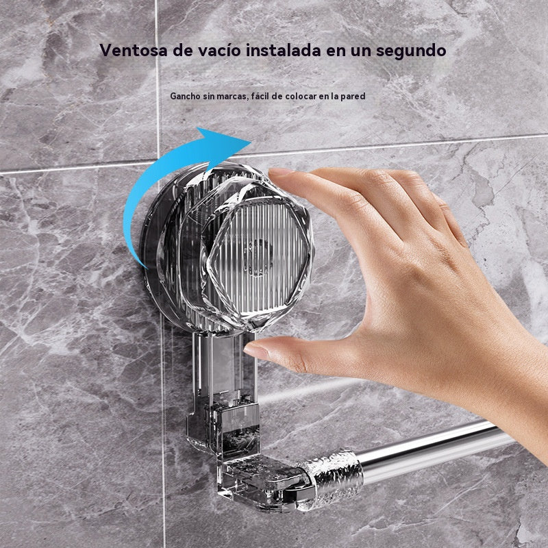 【Compra 1 y llévate 1 gratis】🚿✨ Barra de toalla con ventosa ajustable: no requiere perforar, no daña y tiene un agarre cómodo.