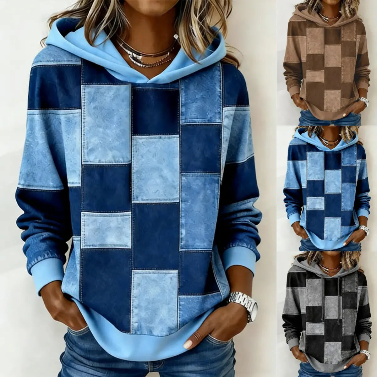 ✨【S-5XL】😍Ženska jesensko/zimska jopa s kapuco z dolgimi rokavi