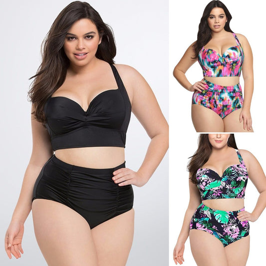 🔥🔥【60% OFF】【L-5XL】👙Nowy dwuczęściowy kostium kąpielowy Plus Size Bikini