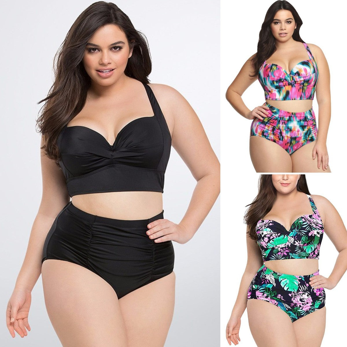 🔥🔥【60% OFF】【L-5XL】👙Nowy dwuczęściowy kostium kąpielowy Plus Size Bikini