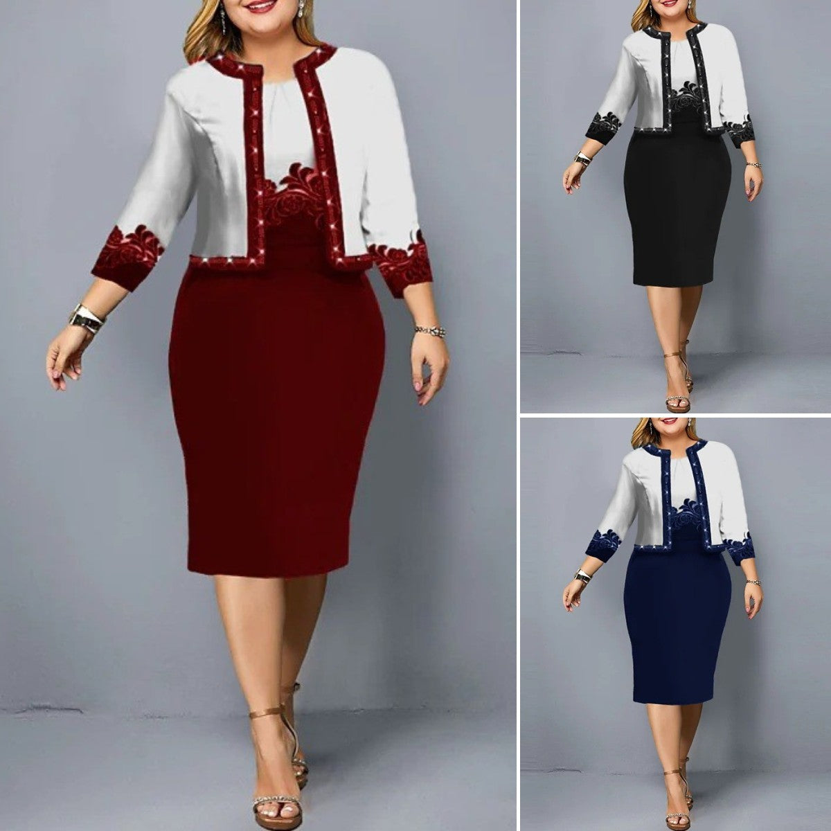 👗✨【S-5XL】damska dwuczęściowa, modna i elegancka, profesjonalnie wystylizowana odzież damska (top + spódnica)
