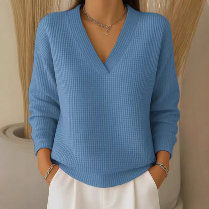 🔥【S-3XL】Elegantna i udobna ženska bluza s V-izrezom