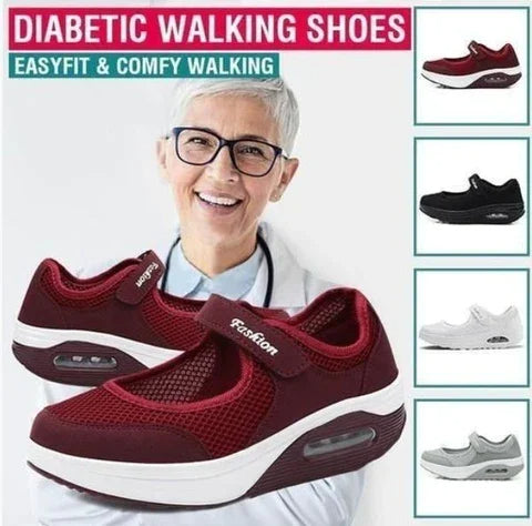 👟💨【Letní sleva】【35–43】Nové tlumicí a prodyšné ortopedické boty, pohodlné na nošení, snadné obouvání