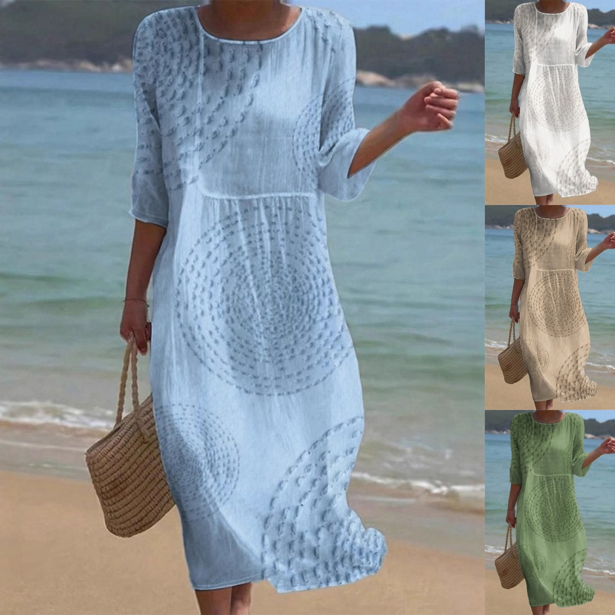 👗 Ostatni dzień promocji -50%!【XS-4XL】Letnia elegancka sukienka casualowa, przewiewna i wygodna, uniwersalna i wyszczuplająca