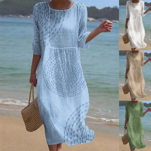 👗 Ostatni dzień promocji -50%!【XS-4XL】Letnia elegancka sukienka casualowa, przewiewna i wygodna, uniwersalna i wyszczuplająca