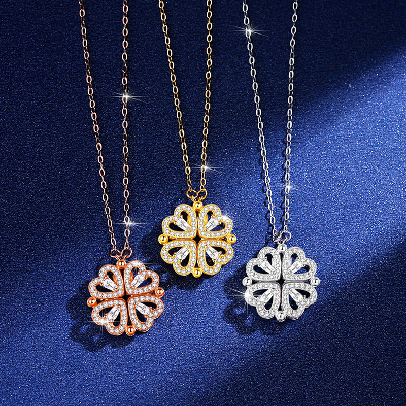 🔥【Kúp 1 a získaj 1 zadarmo】🍀Transformovateľný náhrdelník so štvorlístkom. ❤️ Nos ho a nech ťa sprevádza šťastie! 🍀