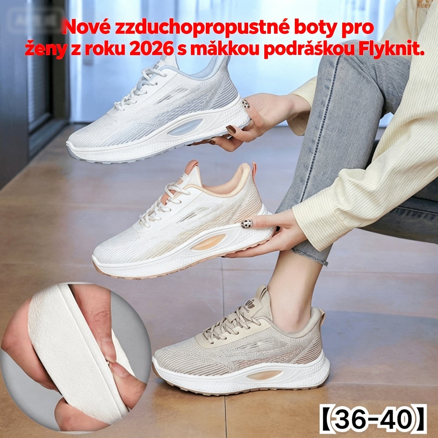 ✨Sleva 50 %🔥【36-40】👟Dámské lehké ortopedické volnočasové boty, měkká podrážka, pohodlné a prodyšné