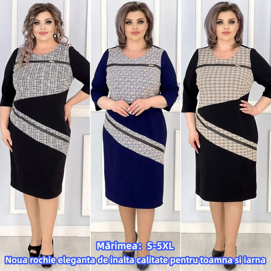💖💖【S-5XL】]Jesienno-zimowa elegancka sukienka wysokiej jakości
