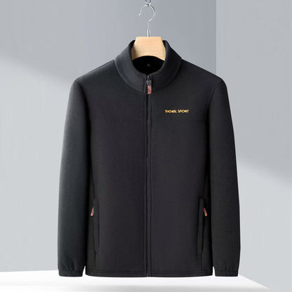 🧥🍂🔥Pánska jesenná a zimná polar fleecová bunda, flísová bunda s vysokým golierom pre mladých mužov a mužov stredného veku