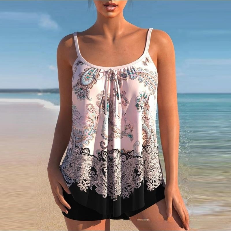 🔥 [Időben Korlátozott Ajánlat] 🌈🌴✨ Új 2026-os Mintás Plus Size Kétrészes Bikini