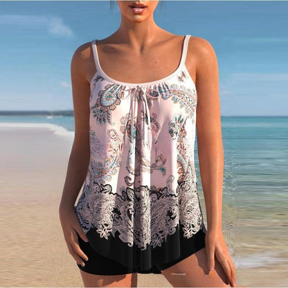 🔥 [Időben Korlátozott Ajánlat] 🌈🌴✨ Új 2026-os Mintás Plus Size Kétrészes Bikini