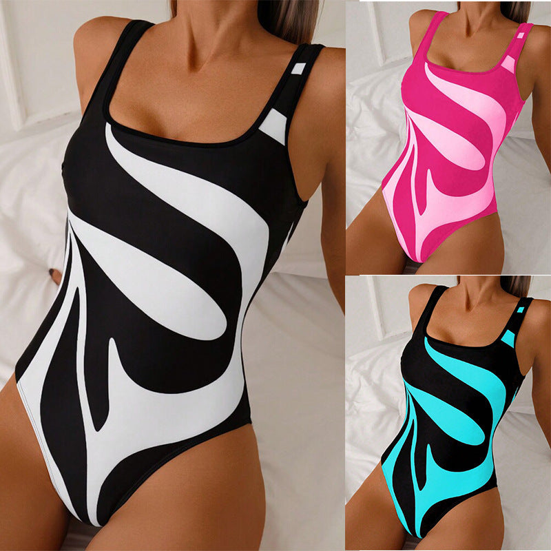 Traje de baño multicolor, bañador de una pieza para mujer, moderno y único, nuevo estilo para 2026.