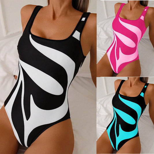 Traje de baño multicolor, bañador de una pieza para mujer, moderno y único, nuevo estilo para 2026.