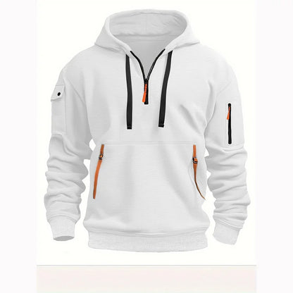 💥【S-5XL】Męska sportowa bluza z kapturem zapinana na zamek i wiele kieszeni