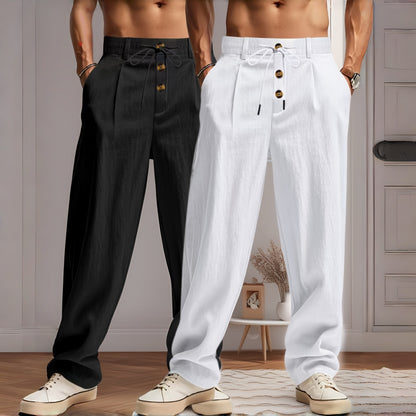 👖👖【S-3XL】¡Oferta por tiempo limitado! Pantalones caseros de hombre de alta calidad. Corte entallado y recto, transpirables y cómodos.
