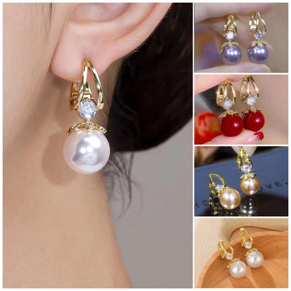 💋【Compre uno y llévese otro gratis】 Pendientes de plata con perlas de lujo francés de nuevo estilo 2025