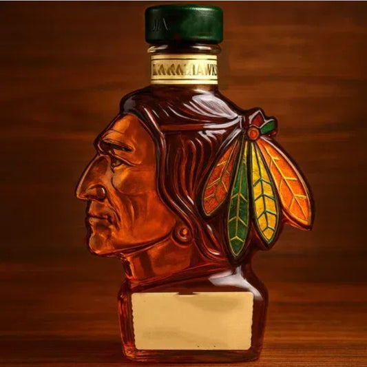 【Neskorý letný výpredaj】🔥Sklenená fľaša s hlavou čierneho orla, zaujímavá fľaša na whisky