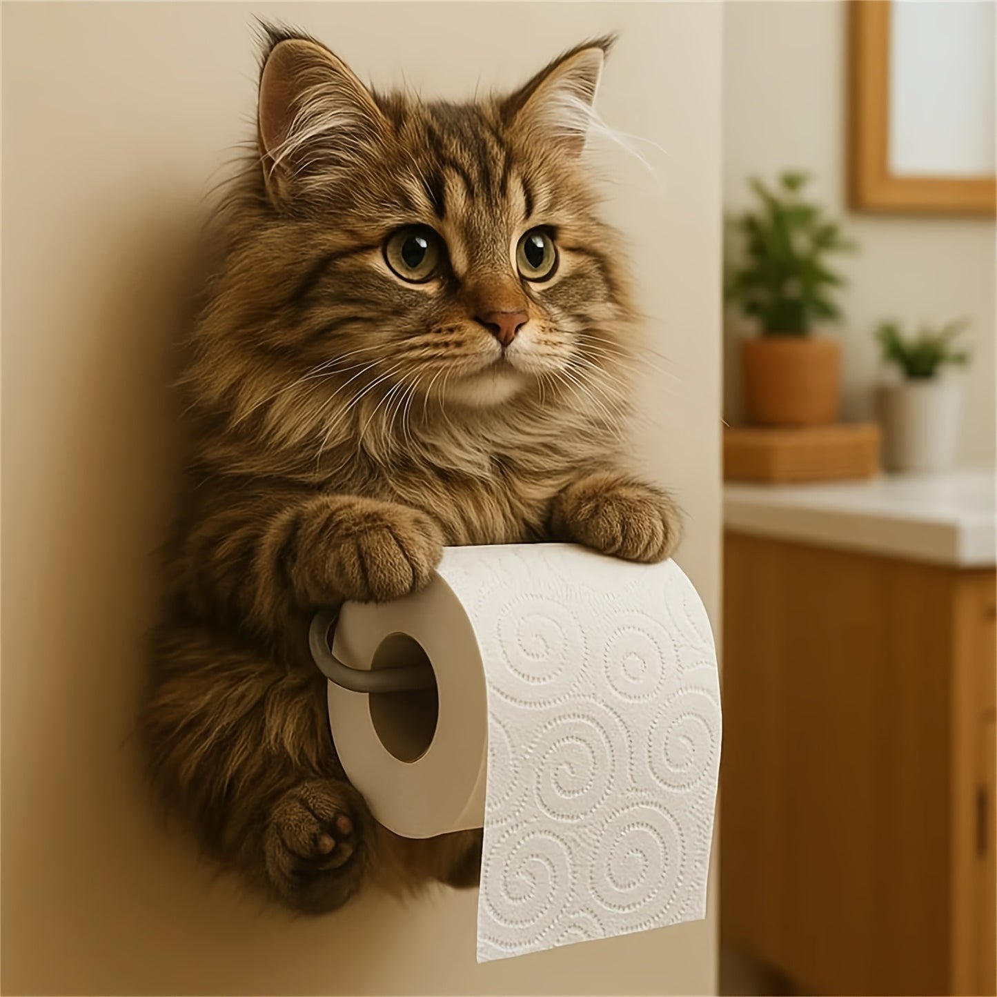 🐱【50%OFF】Držiak na toaletný papier s roztomilým mačacím motívom