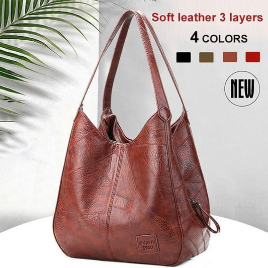 💖👜💖Geantă de umăr din piele moale, cu stil nou, capacitate mare, potrivită