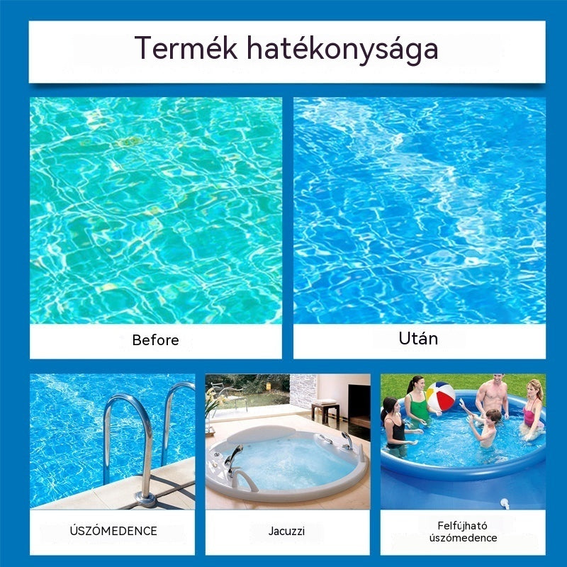 ⏰💦Vásárolj 1-et és kapj 1-et ingyen🏊‍♂️ Medencetisztító folyadék – Kristálytiszta víz órák alatt, erőfeszítés nélkül ✨
