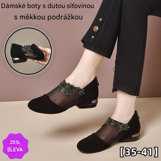 ✨【35-41】🏆2026 nové klínové podpatky s dutou síťovinou s měkkým spodkem pro ženy