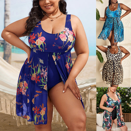 💗【XL-5XL】💗2025 nowe seksowne bikini bez pleców z nadrukiem plus size