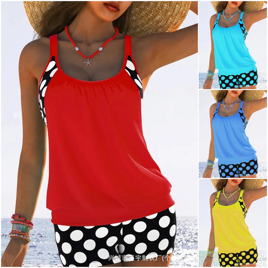 🏖️【S-5XL】Seksowny damski kostium kąpielowy Halter Polka Dot Plus Size 2025