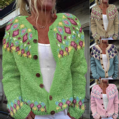 🥰【S-5XL】Nový pohodlný retro vlnený kardigan