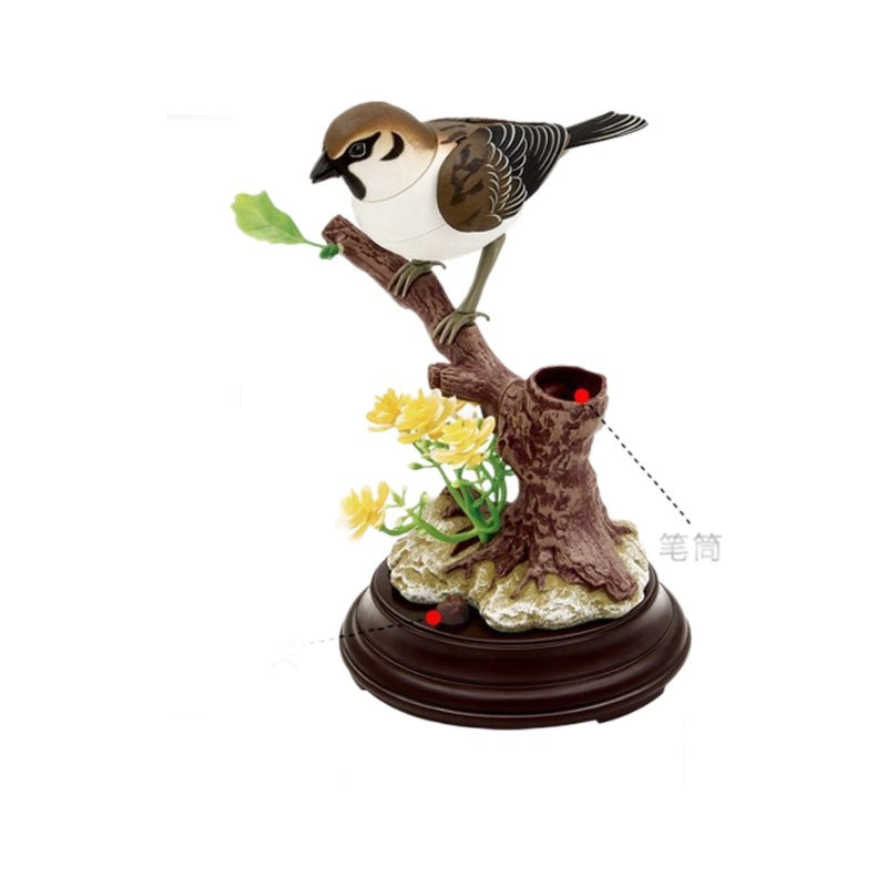 🦜🐦【Cumpără 1 primești 1 gratis】Simulare controlată vocal, ornamente creative drăguțe cu păsări controlate vocal, ornamente decorative pentru biroul camerei