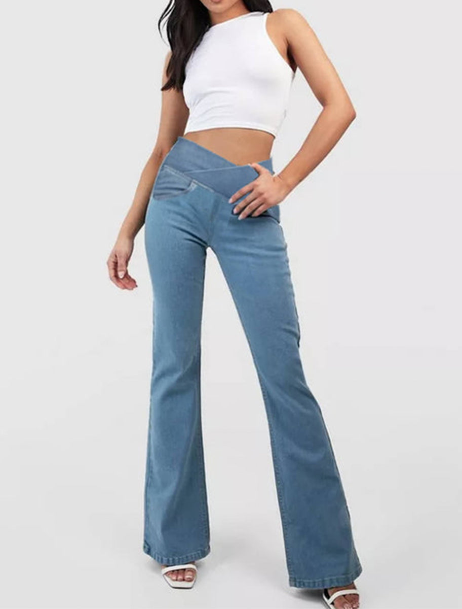 👖Sleva 50 % na omezenou dobu【XS-4XL】✨ Džíny s vysokým pasem a elastickým materiálem, přiléhavé, tvarující postavu, pohodlné a prodyšné