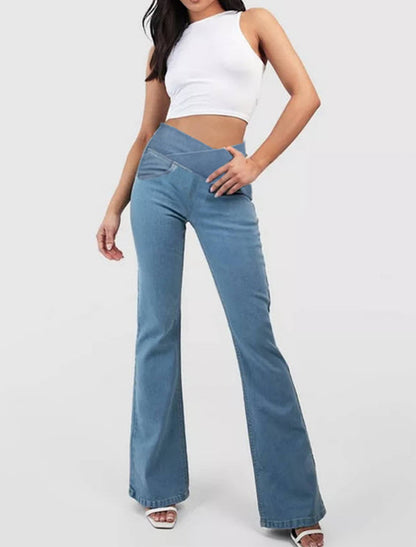👖Sleva 50 % na omezenou dobu【XS-4XL】✨ Džíny s vysokým pasem a elastickým materiálem, přiléhavé, tvarující postavu, pohodlné a prodyšné