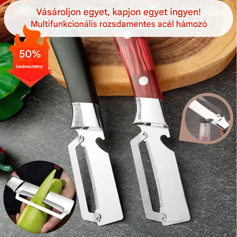 💥Vásárolj 1-et, kapsz 1-t ingyen!💥🔪Multifunkciós rozsdamentes acél hámozó🧅