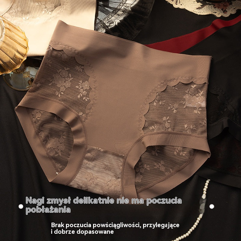 [40-80 kg] Zestaw 5-częściowy: Damskie, bezszwowe, wysokoelastyczne, koronkowe majtki, modelujące brzuch i pośladki, unoszące, modelujące i ujędrniające