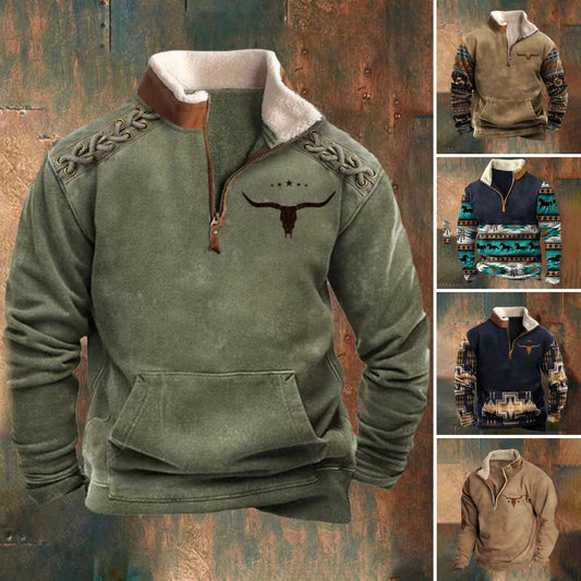 👕【ZĽAVA 35%】【S-4XL]2024 Pánsky módny jesenno-zimný teplý sveter s dlhým rukávom s 3D potlačou 