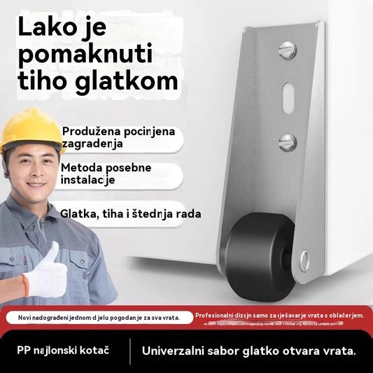 🔧【4 kotačića + 16 vijaka】🚪🚪 Nosač kliznih vrata s kotačima – tih, podesiv i jednostavan za ugradnju