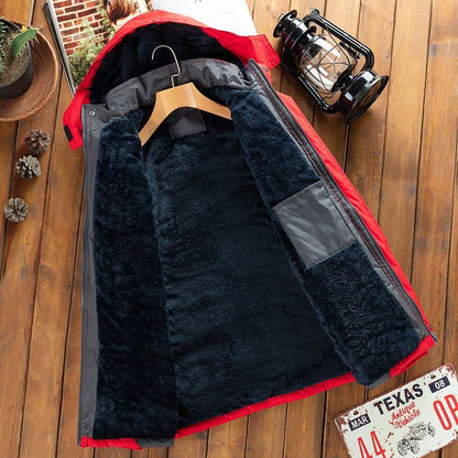 ❄️🧥【2XL-6XL】Pánsky zimný kabát, zosilnená flísová podšívka, vetruodolný, dažďuodolný a teplý.