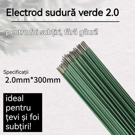 🟢【60 BUC】 Electrod sudură verde 2.0 – perfect pentru tablă subțire, fără perforații!