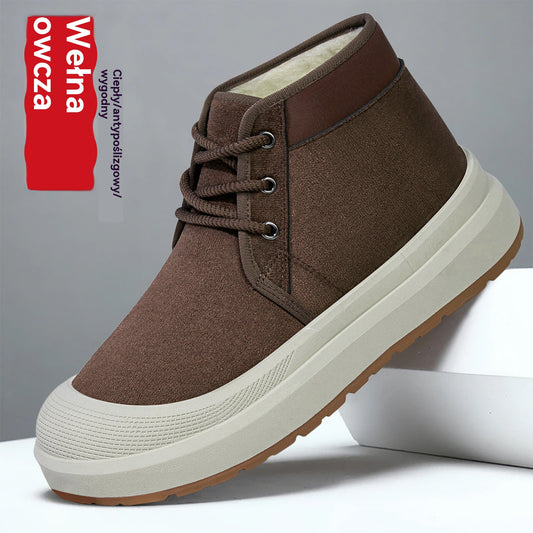 【39-45】Nowe zimowe buty męskie, ocieplane i wyściełane polarem, ciepłe i codzienne, bawełniane buty