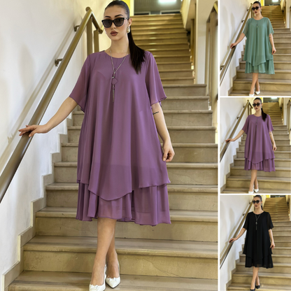 🔥【S-5XL】🌺👗 Długa elegancka i szyfonowa sukienka, wysokiej jakości design
