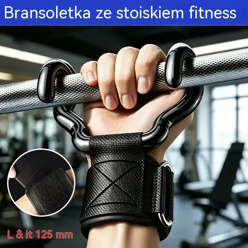 🔥Zestaw 2 haków fitness do kulturystyki i podnoszenia ciężarów, poszerzona podpora 125 mm, antypoślizgowe paski na nadgarstki, nośność 250 kg do podciągania się i martwego ciągu.