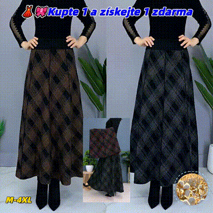 👗🎀【S-4XL】Teplá midi sukňa na jeseň a zimu