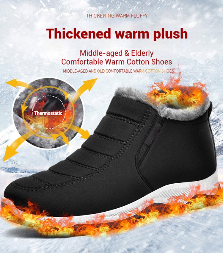 🔥【Descuento especial del 50%】【Tallas 35-48】Botas de invierno unisex con forro afelpado: cálidas, cómodas y antideslizantes para climas fríos.