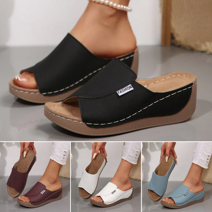 🔥👡【Reducere limitată de 50%】【36-43】Sandale la modă pentru femei din piele naturală, 2025, cu talpă moale și groasă