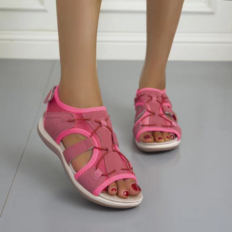 👡【35-44】 Légáteresztő retro divatos alkalmi, légáteresztő strandszandál
