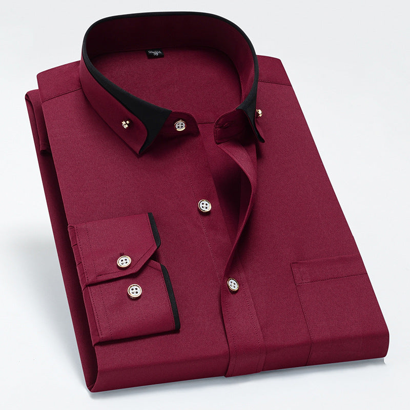 【S-4XL】👕Nowa oddychająca biznesowa koszula męska casual