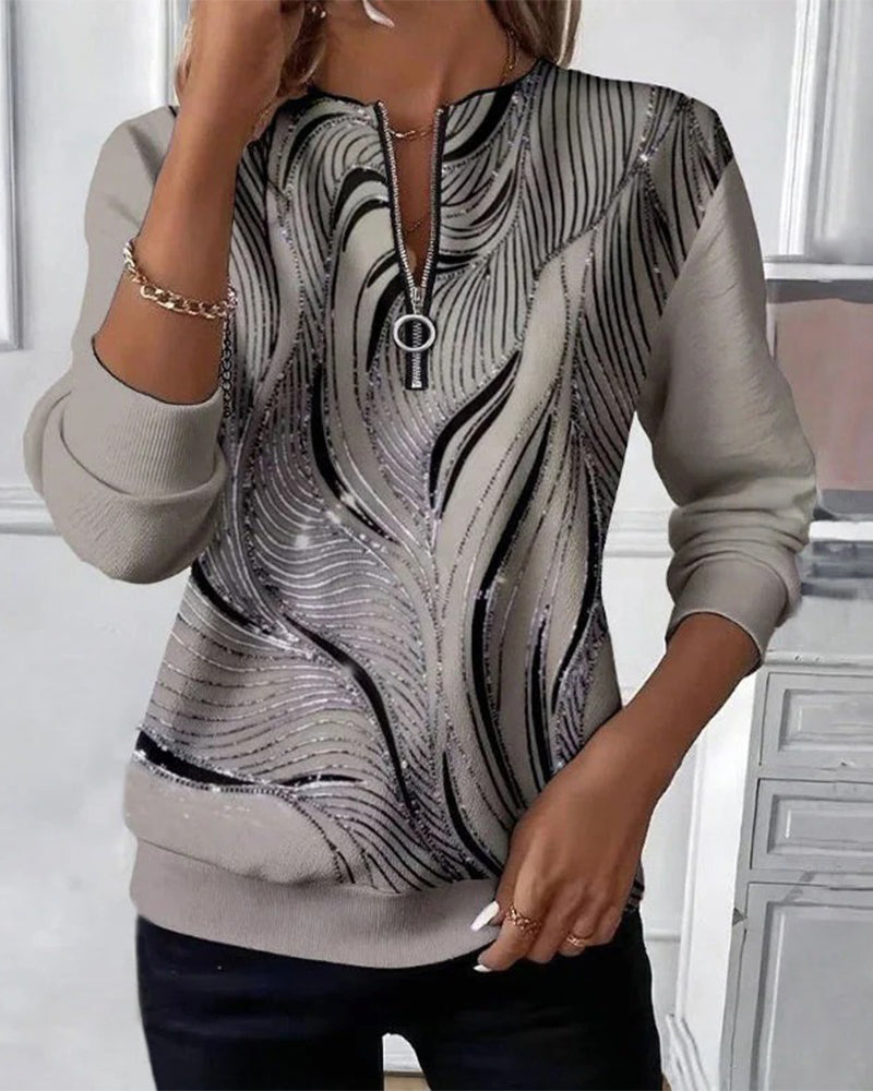 🔥【¡Más vendido!】(S-5XL)Top informal con cremallera para mujer (S-5XL)