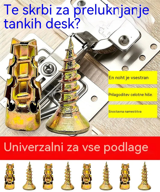 【🔥100 kompletov v prodaji】🧰⚒️ Popravilo pohištva, kratki raztegljivi vijaki, popravilo in montaža tečajev iz kamna/ploščic/omare.