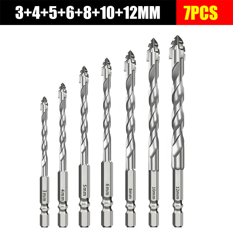 🥇【3+4+5+6+8+10+12mm】Excentrický vrták sedmé generace z extra tvrdé wolframové oceli se zubatým hrotem