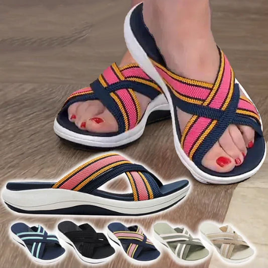 【35-43】🍃👡Sandale de dama de vară mărime mare cu platforma talpa ortopedica